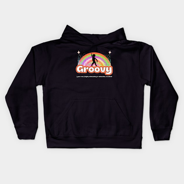 Groovy Kids Hoodie by Kenny The Bartender's Tee Emporium